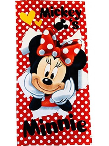 Minnie Mouse Disney Pink Dress and Purse Flowers Sweet Chic and Unique Poncho Hooded Towel Beach