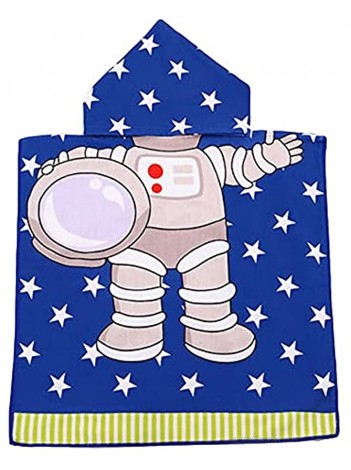 Stmaher Kids Hooded Beach Towel，Swimming Bathrobe 24" 47" Lightweight Bath Towel for Toddler Age 1-6 Years Old Boys and Girls Astronaut