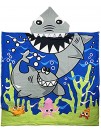 STMAHER Kids Hooded Beach Towel，Swimming Bathrobe 29" 59" Lightweight Bath Towel for Toddler Age 1-6 Years Old Boys and Girls Tiger Shark