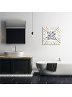 Stupell Industries Kids' Hang Your Towel Bathroom Rules Rainbow Stripes Designed by Daphne Polselli Canvas Wall Art 24 x 24 Multi-Color