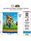 Franco Kids Bathroom Decorative Fabric Shower Curtain 72" x 72" Super Mario