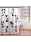 Jay Franco Disney Minnie Mouse Cheery Shower Curtain & Easy Care Fabric Kids Bath Curtain Official Disney Product