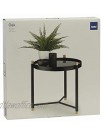 Kela Oak Side Table Metal Black 45 x 45 x 47.5 cm