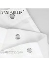 Vandarllin Designs Navy Blue Gray and White Kids Bathroom Fabric Bath Teen Stripe Shower Curtain,Extra Long 72x84 Inch