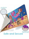 ZenQuil Products Kids Bath Mat Non Slip Mermaid Design Baby Bathtub Mat with Washable Bath Crayons & Suction Cups for Hang to Dry