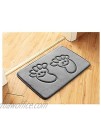 Happy Feet Memory Foam Hand Tufted Kids Bathroom Rug Mat 16 x 24 Non Slip Extra Soft and Absorbent Grey