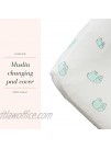Baby Changing Pad Cover Set Muslin Portable Contoured Diaper Change Pad Sheet for Boys and Girls by Vlokup Flamingo