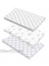 Cambria Baby 100% Organic Cotton Changing Pad Covers or Cradle Sheets with Reinforced Safety Strap Holes. Soft Pre-Shrunk and Machine Washable. in Neutral Colors for Boys or Girls. 3 Pack
