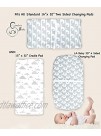 Cambria Baby 100% Organic Cotton Changing Pad Covers or Cradle Sheets with Reinforced Safety Strap Holes. Soft Pre-Shrunk and Machine Washable. in Neutral Colors for Boys or Girls. 3 Pack
