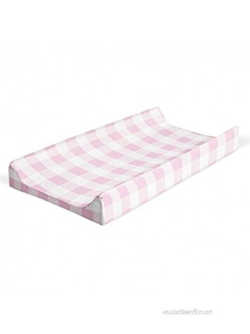 Changing Pad Cover Girl Baby Changing Table Covers for Girls Farmhouse Nursery Decor by JLIKA Pink Gingham Plaid