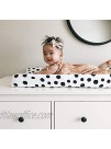 Changing Pad Cover Set | Cradle Sheet 2 Pack 100% Jersey Cotton Black and White Abstract Stripes and Dots by Ely's & Co