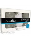 GROW WILD Changing Pad Cover 3 Pack | Soft & Stretchy Jersey Cotton | Baby Changing Table Pad Cover | Gray Diaper Changing Pad Covers for Girls or Boys | Wipeable Sheets | Grey White Woodland