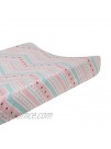 Lambs & Ivy Little Spirit Coral White Blue Chevron Baby Changing Pad Cover