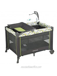 Pamo Babe Deluxe Nursery Center ,Portable Playard with Comfortable Mattress,Changing Table and Cute ToysGreen