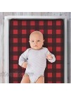 The Peanutshell Baby Changing Pad Covers for Boys or Girls | 2 Pack Set | Red and Grey Buffalo Plaid