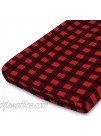 The Peanutshell Baby Changing Pad Covers for Boys or Girls | 2 Pack Set | Red and Grey Buffalo Plaid