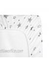 TL Care Printed 100% Natural Cotton Jersey Knit Fitted Contoured Changing Table Pad Cover Super Stars Soft Breathable for Boys & Girls