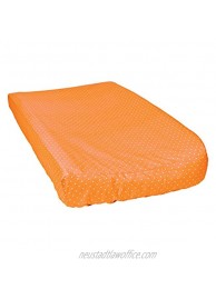 Trend Lab 100% Cotton Dot Changing Pad Cover Orange White