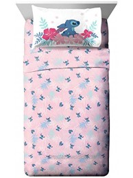 Jay Franco Disney Lilo & Stitch Paradise Dream Twin Sheet Set 3 Piece Set Super Soft and Cozy Kid’s Bedding Fade Resistant Microfiber Sheets Official Disney Product