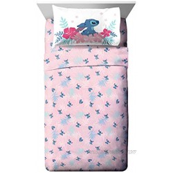 Jay Franco Disney Lilo & Stitch Paradise Dream Twin Sheet Set 3 Piece Set Super Soft and Cozy Kid’s Bedding Fade Resistant Microfiber Sheets Official Disney Product