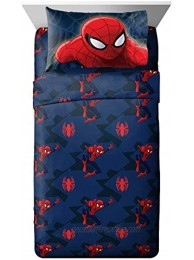 Jay Franco Spiderman Saving The Day 4 Piece Full Sheet Set Offical Marvel Product Blue