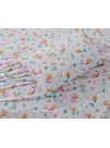 Luxury Home Collection Girls Teens 4 Piece Queen Size Sheet Set Mermaid Under The Sea Star Fish Sea Horse Pink White Blue Green Yellow