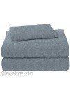 Royale Linens Soft Tees Cotton Modal Jersey Knit Sheet Set Twin Chambray Blue
