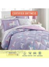Wildkin Kids 100% Organic Cotton Flannel Full Sheet Set for Boys & Girls Bedding Set Includes Top Sheet Fitted Sheet & Pillow Case Flannel Bed Sheets for Cozy Cuddles BPA-free Unicorn