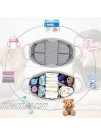 Baby Diaper Caddy Organizer Extra Large Nappy Caddy Rope Nursery Storage Bin Baby Shower Gift Basket with 8 Pockets 5 Compartments and 2 Removable Dividers