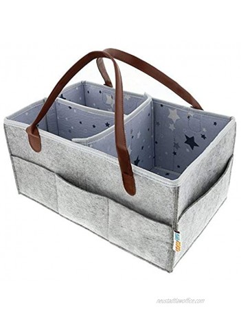 Baby Diaper Caddy Organizer Nursery Tote Storage Bin for Boy or Girl Larger Portable Art and Car Organizer Caddies Baby Shower Basket  and Baby Registry Must Have