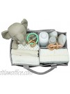 Babynma Felt Diaper Caddy Extra Large Storage for Baby and Toddler Items Portable Organizer Easily Holds Diapers Wipes Clothing Burp Cloths Toys Bottles Useful for Nursery Bedroom Living Room Car Baby Shower and Registry Gift Grey