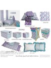 Bacati Girls 100 Percent Cotton 4 Piece Nursery Baby Crib Bedding Set for Girls US Standard Crib Paisley Purple Aqua