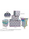 Bacati Girls 100 Percent Cotton 4 Piece Nursery Baby Crib Bedding Set for Girls US Standard Crib Paisley Purple Aqua