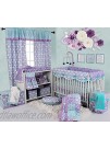 Bacati Sophia Paisley Girls Crib Baby Bedding Set Lilac Purple Aqua 6 pc Crib Bedding Set