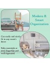 BiMBKy Baby Diaper Caddy Grey Large Nursery Storage Organizer Basket For Changing Table and Car Essential Practical Modern And Eco Friendly 16”x10”x7”