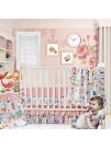 Brandream Baby Girl Diaper Stacker Pink Mermaid Crib Nursery Hanging Diaper Stacker with Cute Ocean Animal 100% Cotton