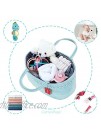 CottonPops 14.2" x 9" x 7" Baby Diaper Caddy Organizer Basket Nursery Storage Car Organizer Baby Shower Basket Grey