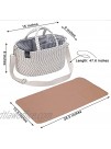 DeLa Spruce Baby Diaper Caddy Organizer Cotton Rope Storage Basket for Changing Table Portable Bin for Nursery Car Organizer Newborn Essentials Includes Vegan Leather Diaper Changing Pad
