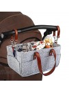 Diaper Caddy Organizer for Hanging & Storage Baby Organizer Portable Nursery Storage Bin Car Organizer for Baby Grey
