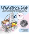 Diaper Caddy Organizer With FREE CHANGING PAD MAT & BIBS-For Changing Table-For Baby Boy Or Baby Girl-Crib Pram & Car Organizer-Large Diaper Stackers & Caddies-Baby Shower Gift-Portable Non Rope Basket -Newborn Essentials Must Haves-Unisex-Nur