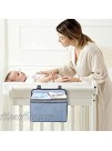 Hanging Diaper Caddy Organizer,Baby Diaper Organizer Bag Storage for Baby Essentials- Baby Diaper Stacker for Crib,S01 BLUE