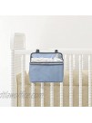 Hanging Diaper Caddy Organizer,Baby Diaper Organizer Bag Storage for Baby Essentials- Baby Diaper Stacker for Crib,S01 BLUE