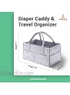 Kishey Baby Diaper Caddy Organizer Nursery Storage Bin Portable Car Organizer for Baby Travel
