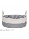 Large Baby Diaper Caddy Organizer 100% Woven Cotton Canvas Rope Stylish Nursery Storage Bin with Removable Insert for Changing Table & Car Baby Shower Essentials Newborn Registry Gray 16.5"X11"