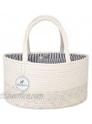 LifeSmiles Baby Diaper Caddy Organizer Cotton Rope Basket Baby Basket for Baby Shower Gifts Baby Registry Essentials