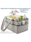 Little Grey Rabbit Premium Baby Diaper Caddy | Nursery Storage Bin & Organizer Basket for Infant Items | Holds Diapers Lotions Wipes More | Perfect Baby Shower Gift | Navy & White Stripe