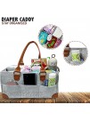 Melwey Diaper Caddy Nursery Storage Bin and Car Organizer for Diapers and Baby Wipes