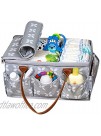 Moteph Extra Large Diaper Caddy Craft Toy Organizer with Zip-Top Cover with Waterproof Wet Dry Bag Perfect for Baby Shower