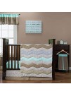 Trend Lab Cocoa Mint Diaper Stacker Taupe