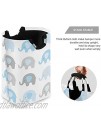 Blueangle Cute Elephant Laundry Hamper Waterproof Hamper Foldable Laundry Basket for Storage12.6"x 11"x 22.7"